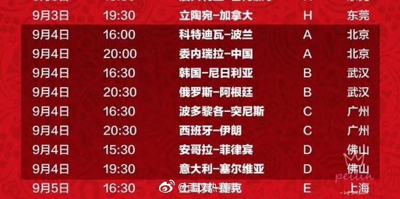 中国男篮世界杯时间赛程确定，球迷们的盛宴即将开启
